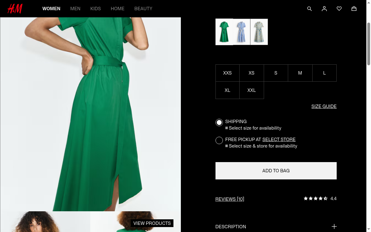H&M screenshot