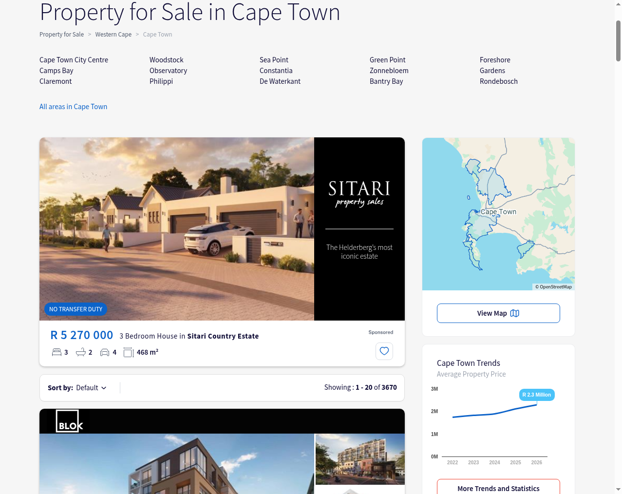 15.7M Monthly Visits. South Africa's #1 Real Estate Portal. One API.