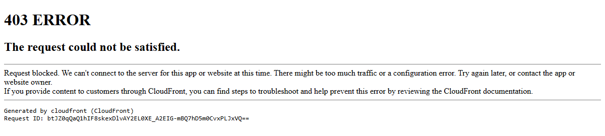 anywho scraping blocked by the CloudFront 403 Request blocked page