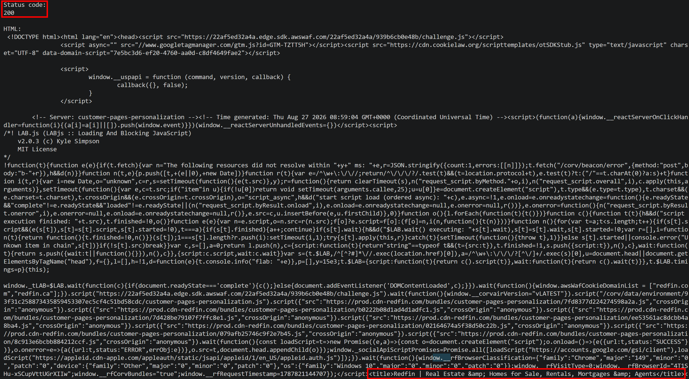 Scrape.do Web Scraping API bypassed the CAPTCHA successfully