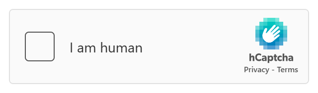 Checkbox CAPTCHA from hCaptcha with an unticked I am human box