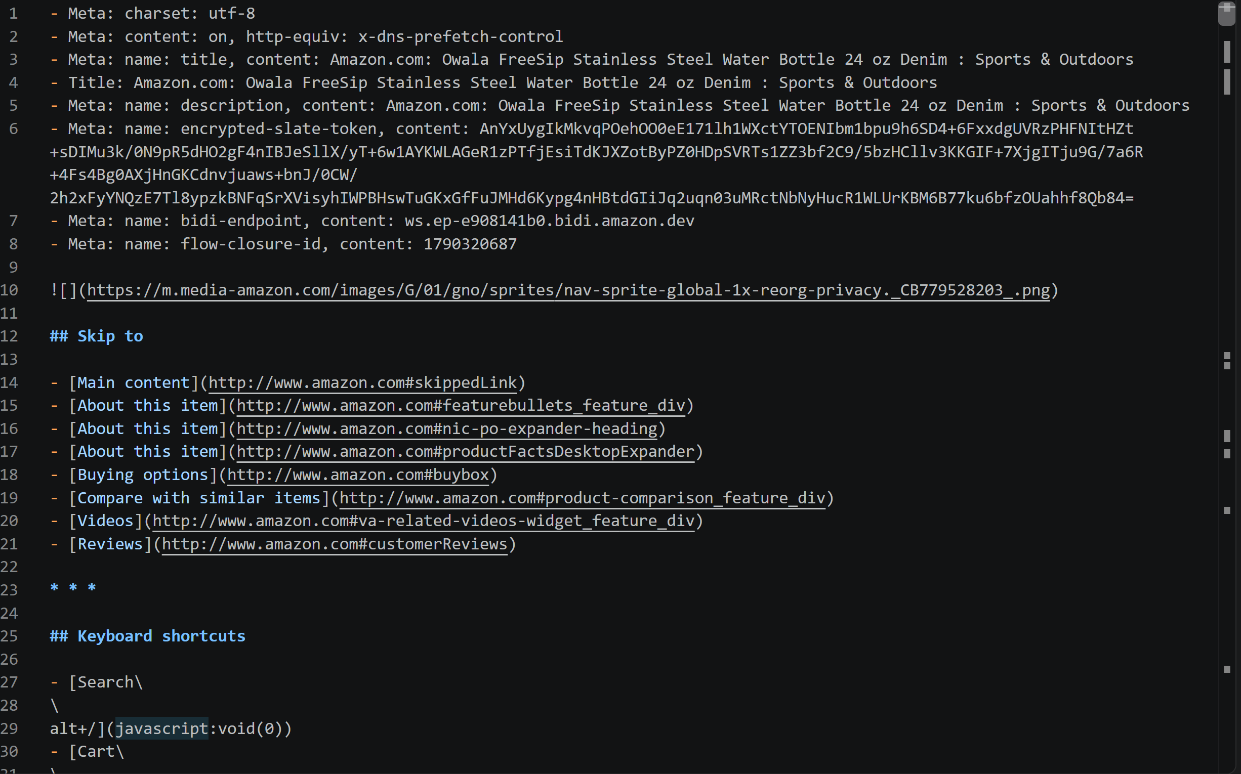 The content of the “input/product.md” file