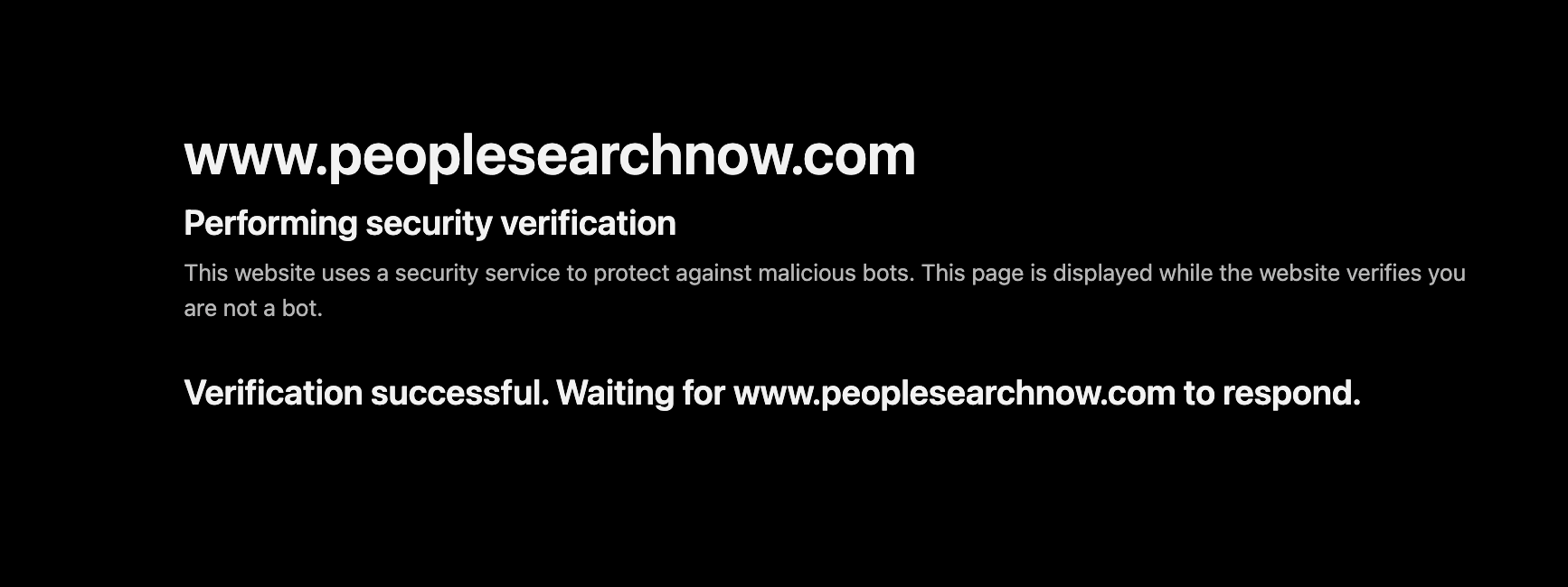 peoplesearchnow cloudflare verification