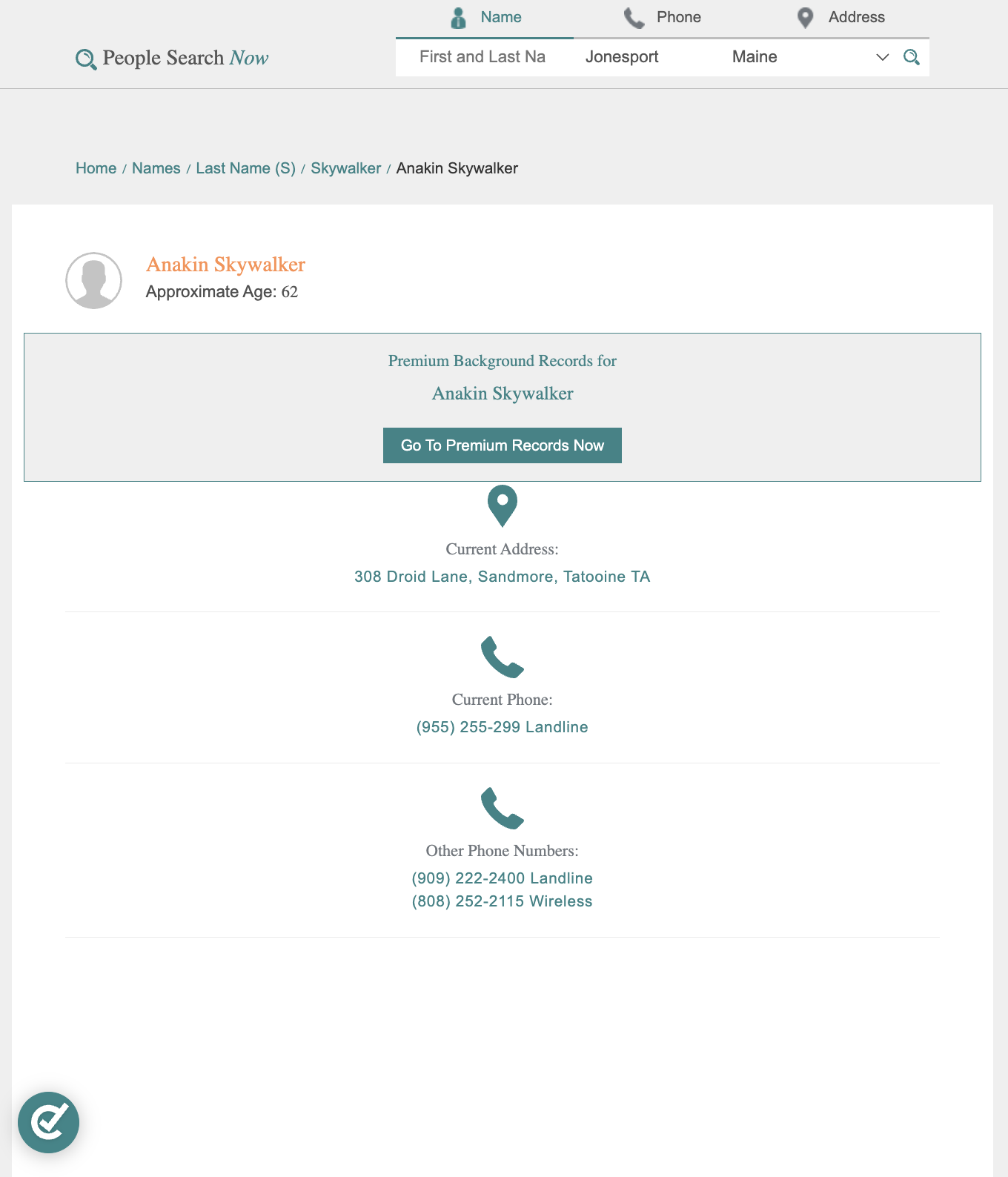 peoplesearchnow scraper