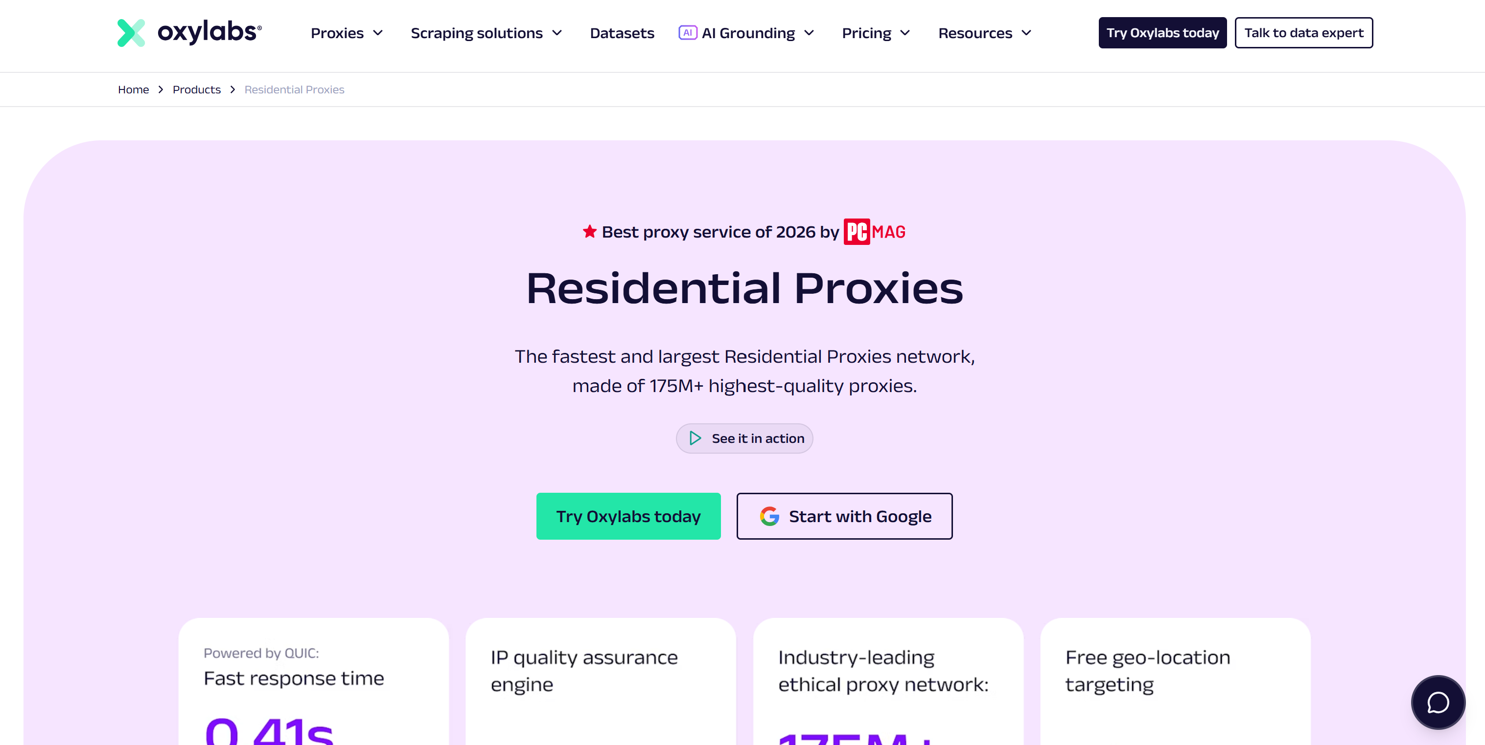 Oxylabs’ residential proxies