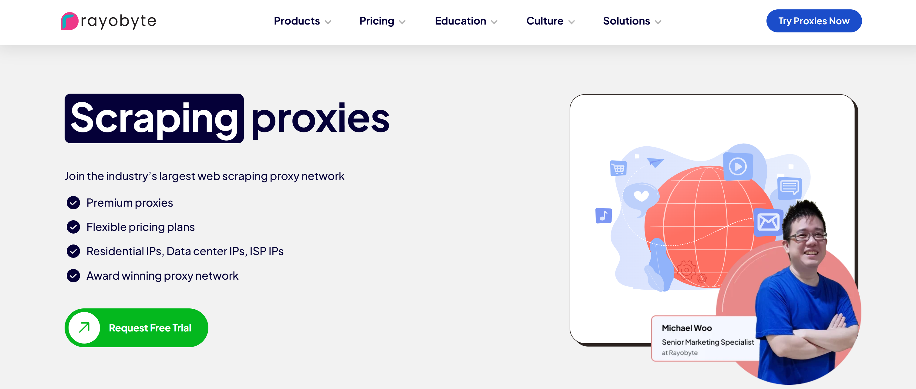 Rayobyte's web scraping proxies